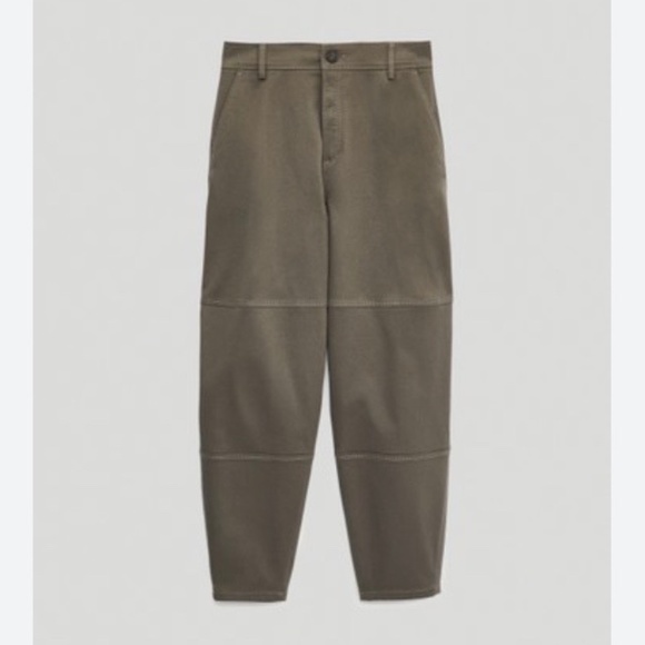 Massimo Dutti Pants - Massimo Dutti Green Slouchy Cotton Trousers